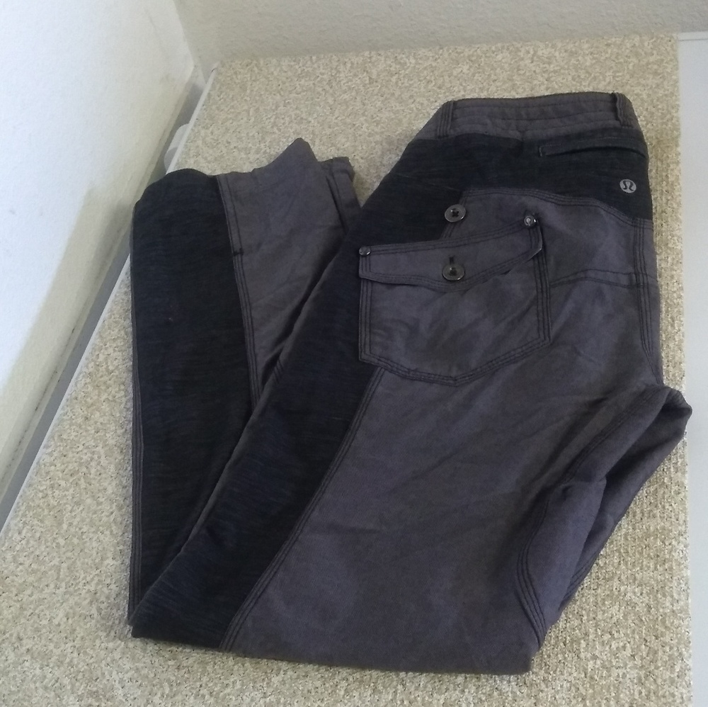 Lululemon Athletica Gray Black Pants